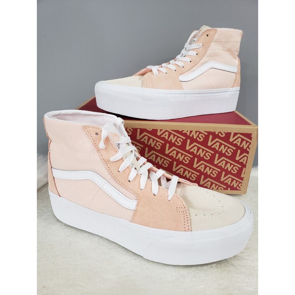 VANS Sk8-Hi Tapered Sneaker Platform Suede Peach Canvas Casual Women VN0A5JMKB0D
